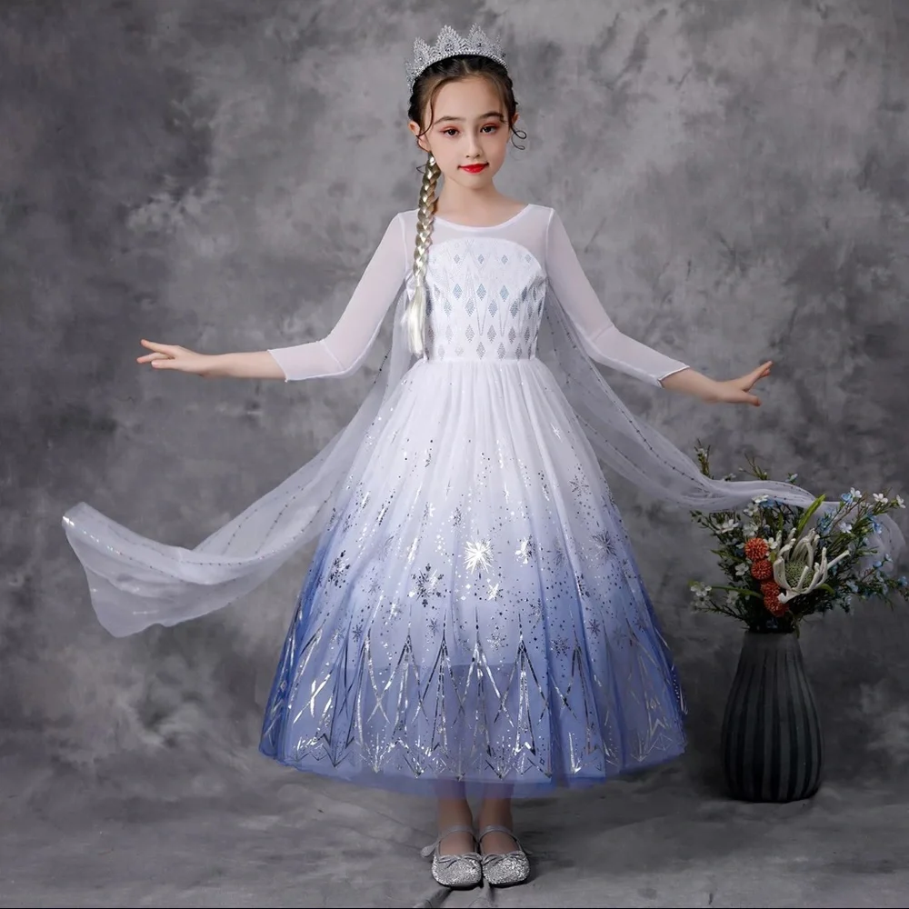 Luxury Frozen Elsa Sparkly Costume Dress 5018 - Picture 3 of 8